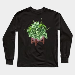 Peperomia argyreia watermelon Long Sleeve T-Shirt